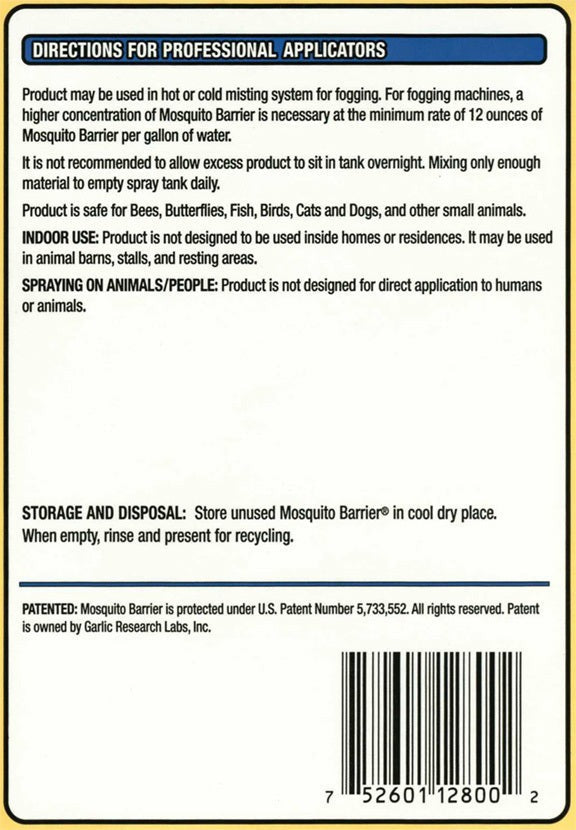 Mosquito Barrier Liquid Mosquito Repellent (1 Gallon)