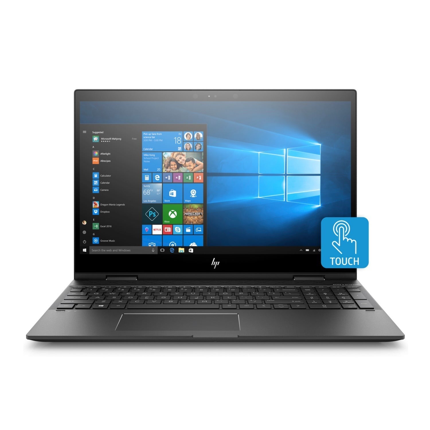HP Envy x360 2-in-1 Laptop, 15.6" FHD Touch, AMD Ryzen 5, 12GB RAM, 1TB HDD (Certified Refurbished)