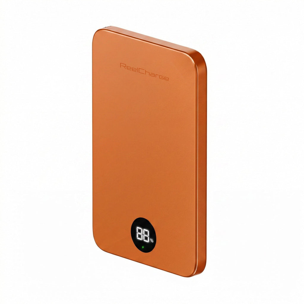 ReelCharge ReelSafe 5,000 mAh Qi2 Power Bank (Orange)