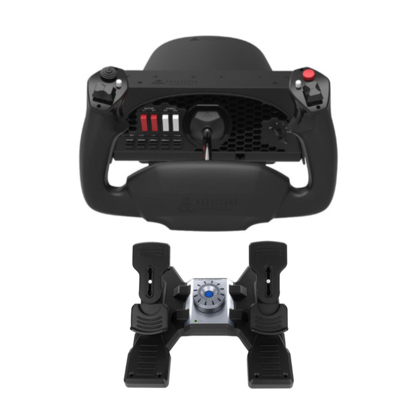 Honeycomb Aeronautical Alpha Flight Controls Yoke & Switch Panel with Logitech G Saitek Pro Flight R
