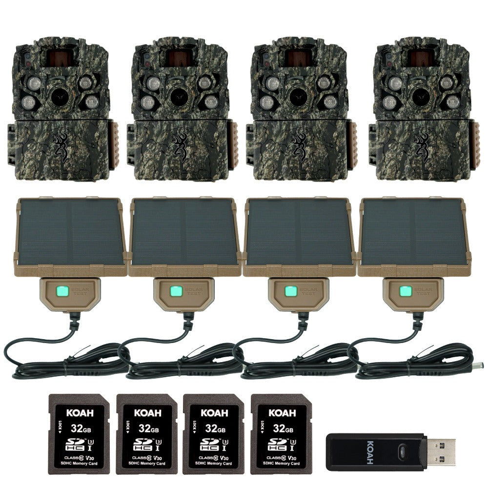 Browning Trail Camera Strike Force FHDR 40MP (4-Pack) with Accessories Bundle