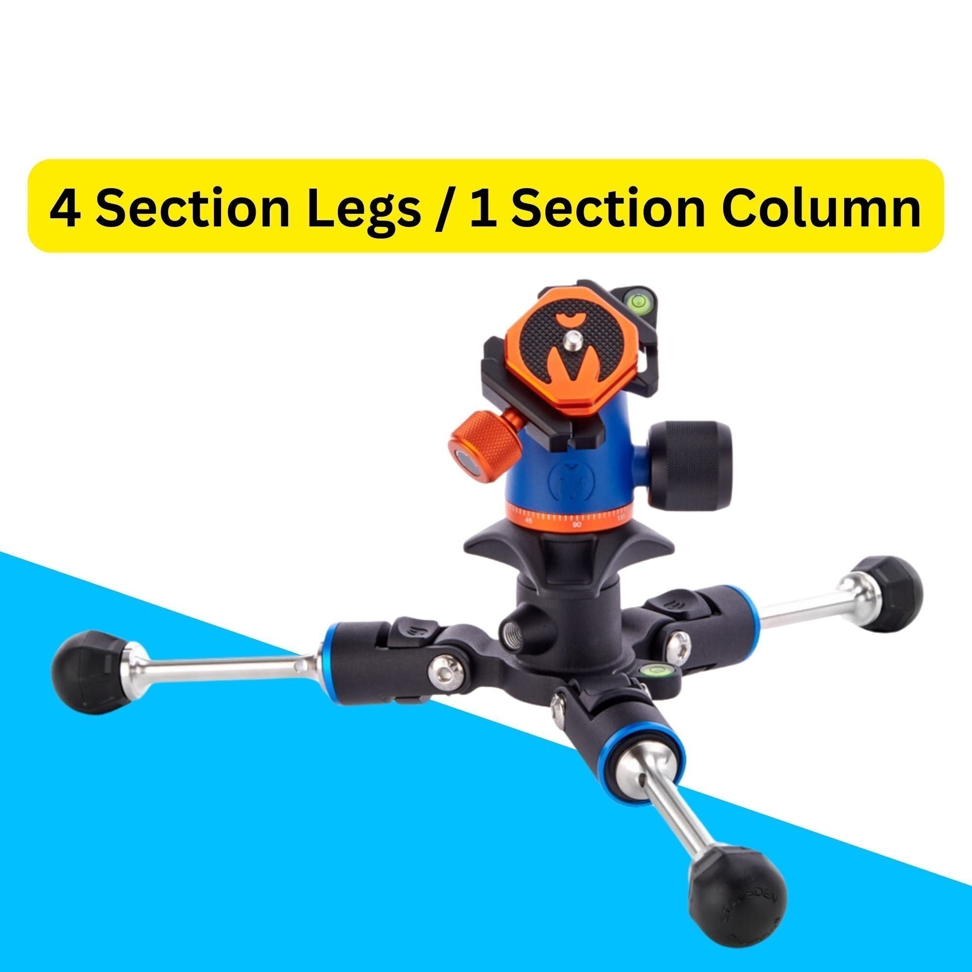 3 Legged Thing PUNKS Travis 2.0 Magnesium Alloy Tripod System (Blue) with Rugged Foot Stabilizer