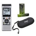 Olympus WS-882 Digital Voice Recorder (Silver and Black) with Accessories Bundle