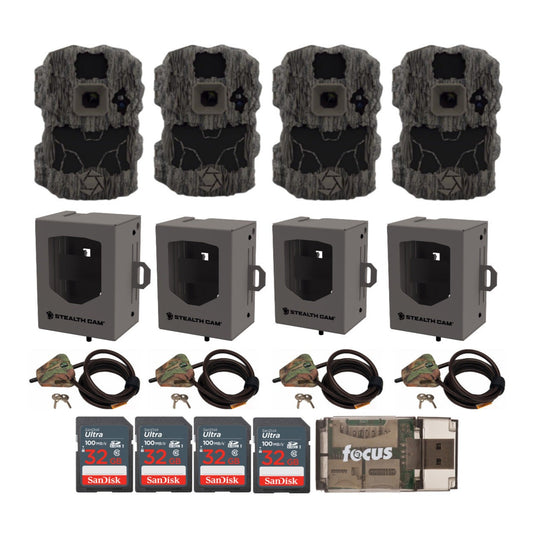 Stealth Cam DS4K Ultimate Camera with Security Boxes, Cables and SD Cards