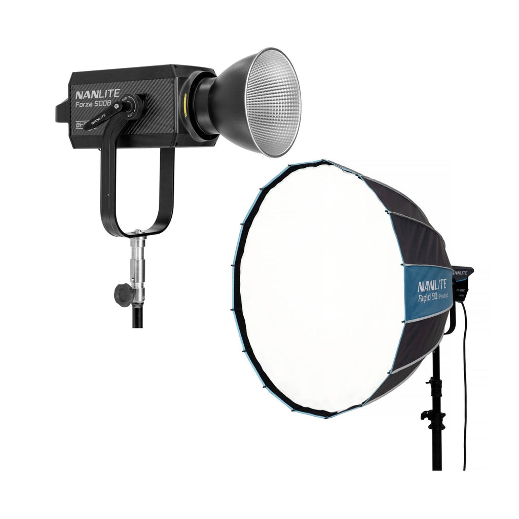 Nanlite Forza 500B II Bi-Color LED Monolight with 35-Inch Parabolic Softbox