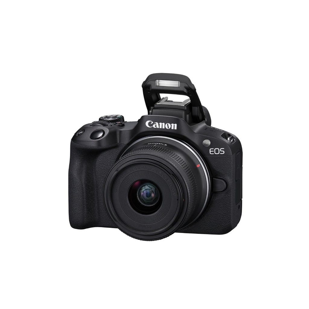 Canon EOS R50 Mirrorless Camera with 18-45mm Lens SD Card and Accessories Bundle