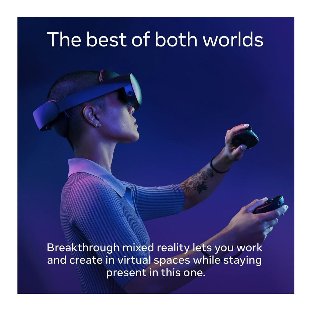 Meta Quest Pro Mixed Reality Headset - 256GB VR System w/ Controllers
