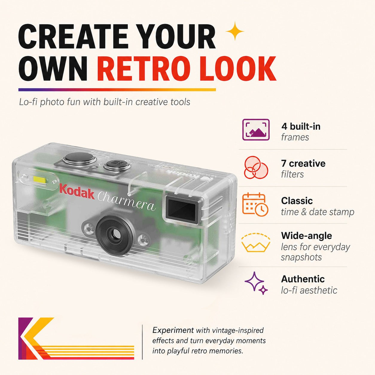 Kodak Charmera Key Chain Digital Camera Bundle with Accessories