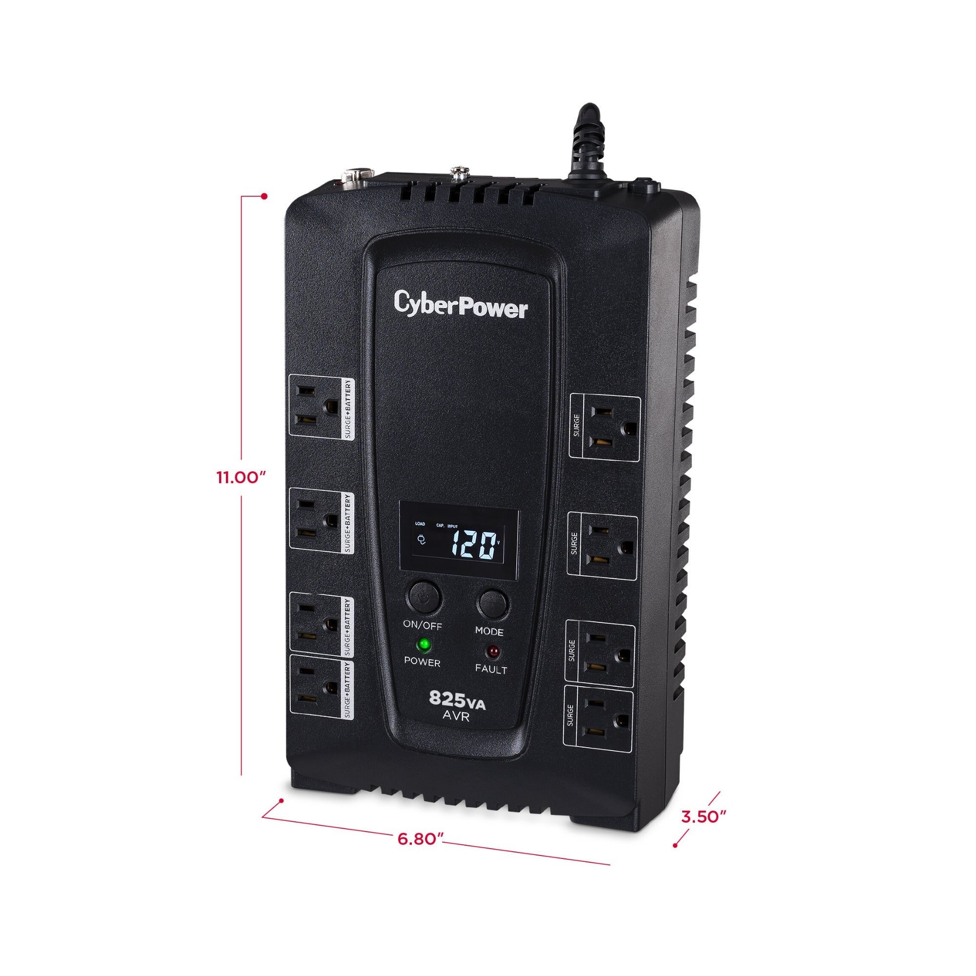 CyberPower CP825AVRLCD 825VA/450W Intelligent LCD UPS System