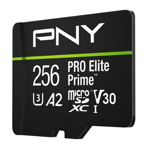 PNY 256GB PRO Elite Prime microSDXC Memory Card with SD Adapter