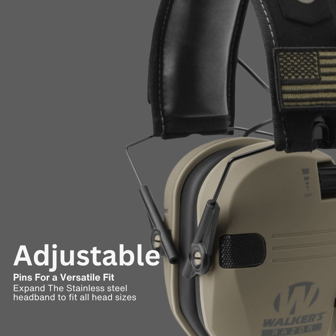 Walker's Razor Slim Electronic Muff (FDE, 2-Pack) Bundle with Accessories