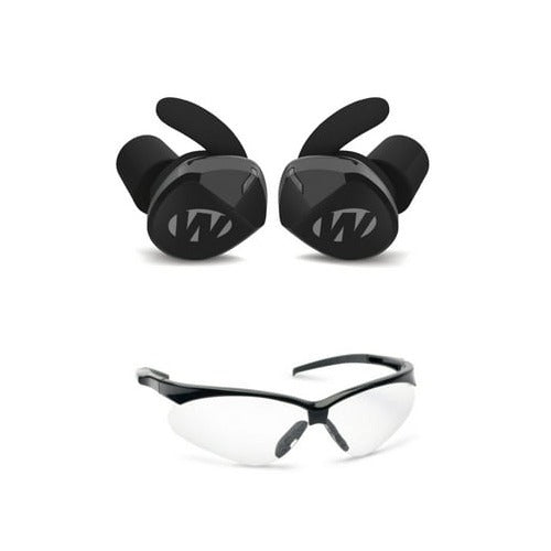Walker's Silencer BT 2.0 Rechargeable Electronic Earbuds with Glasses (Clear)