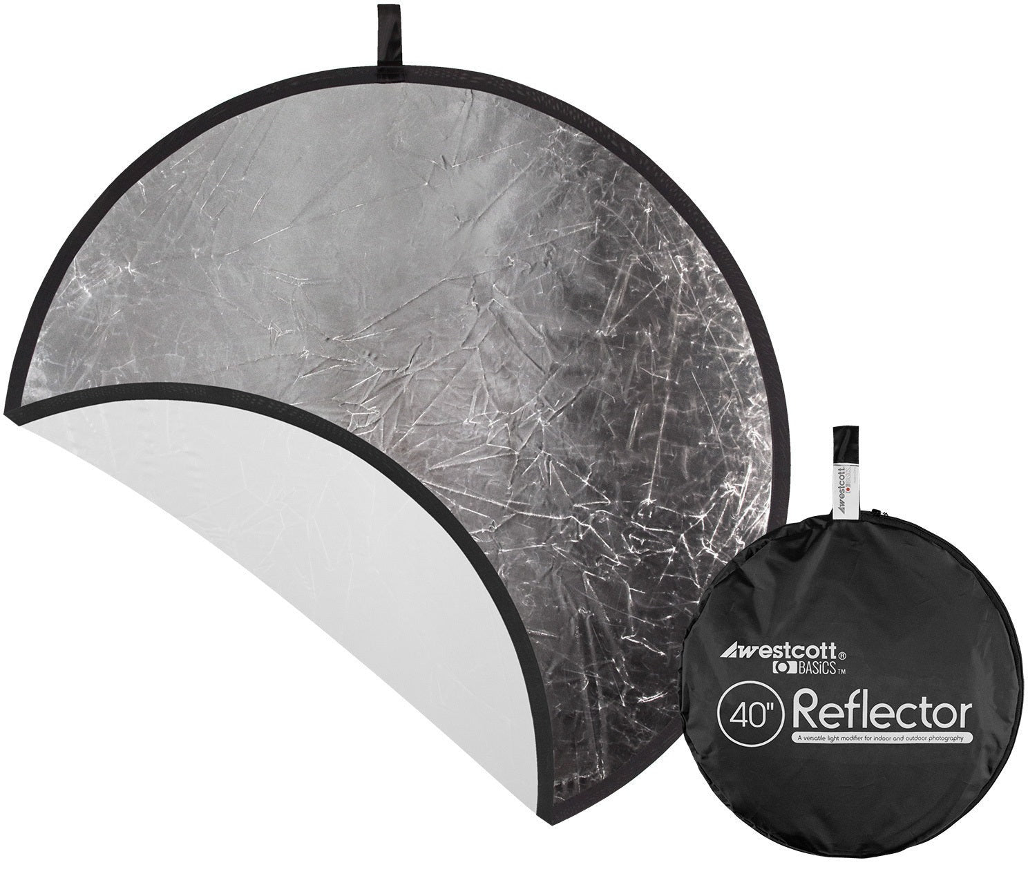 Westcott Collapsible 2-in-1 Bounce Reflector (Silver/White, 40")
