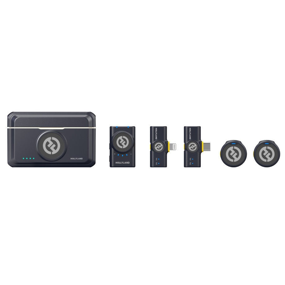Hollyland LARK M2 DUO 2-Person Wireless Combo Microphone System (Shine Charcoal)