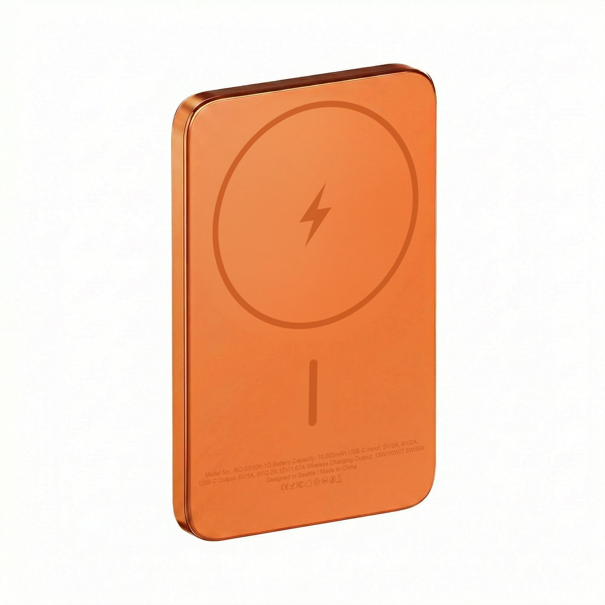 ReelCharge ReelSafe 5,000 mAh Qi2 Power Bank (Orange)