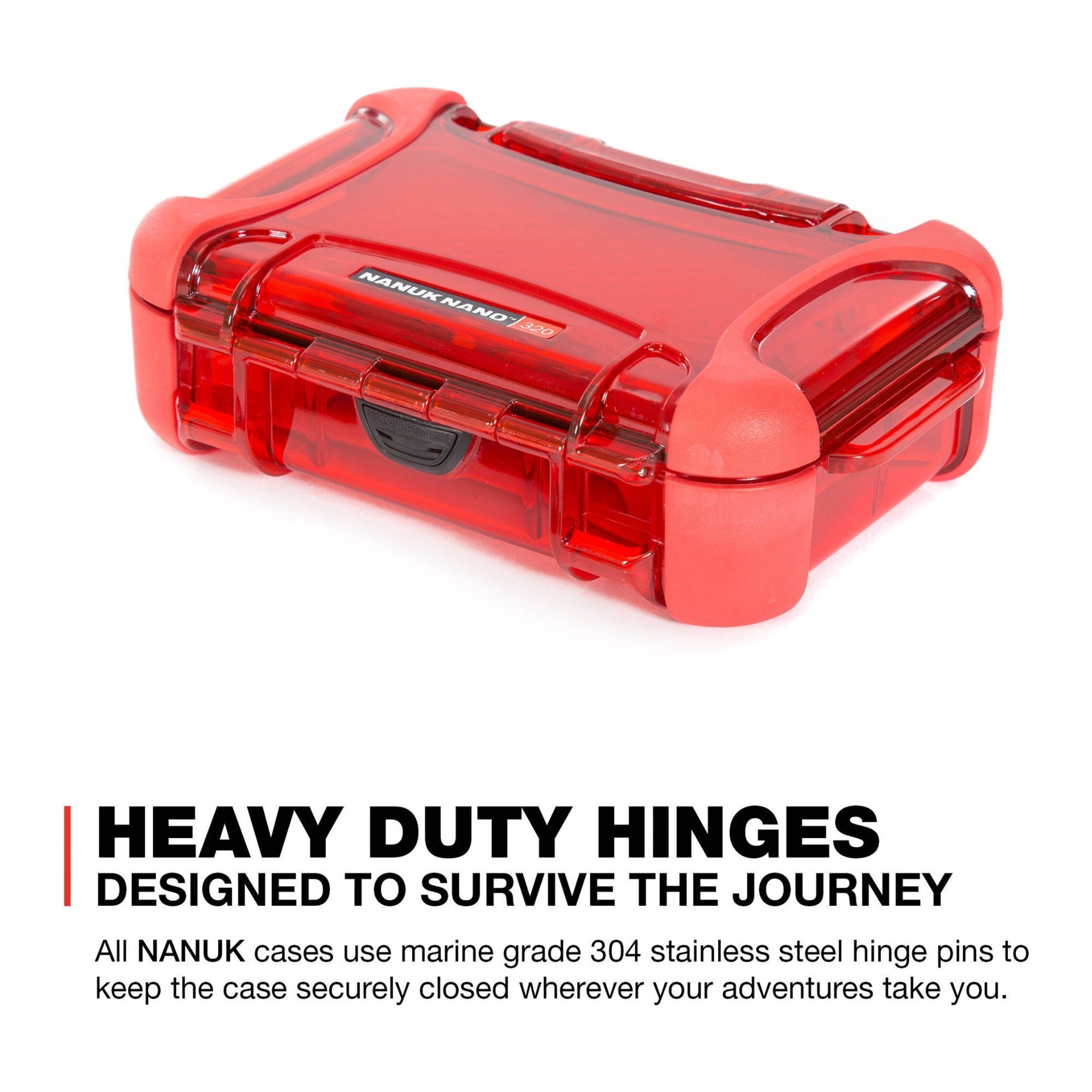 NANUK 320 Nano Series Medium Waterproof Polycarbonate Hard Case (Red)