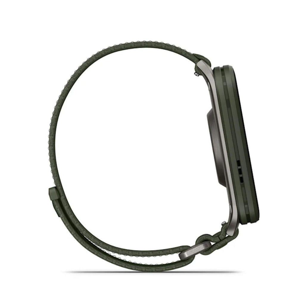 Garmin Venu X1 Moss with Titanium Caseback and Moss ComfortFit Nylon Band