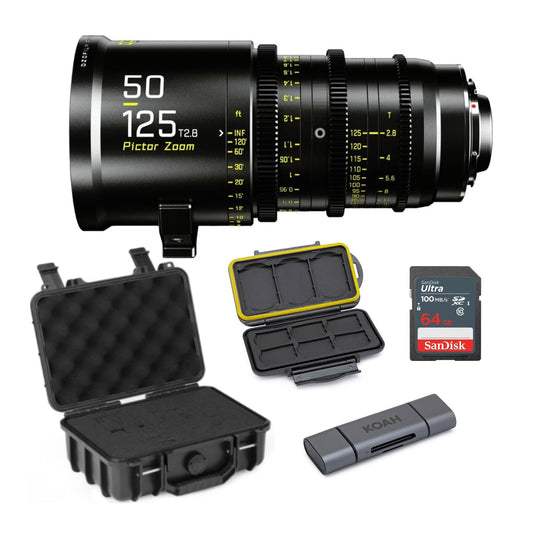 DZOFilm Pictor Zoom 50-125mm T2.8 Super 35 Parfocal Lens (PL Mount and EF Mount) Bundle