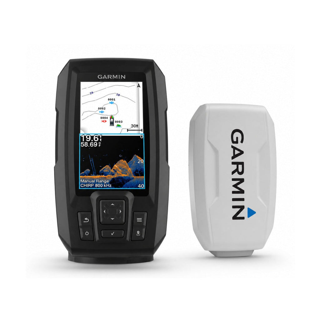 Garmin STRIKER Vivid 4cv Color Display Fishfinder Bundle with GT20-TM Transducer and Display Cover