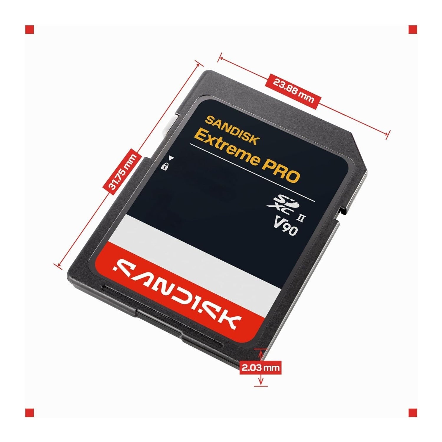 SANDISK 2TB Extreme PRO SD UHS-II V90 Memory Card