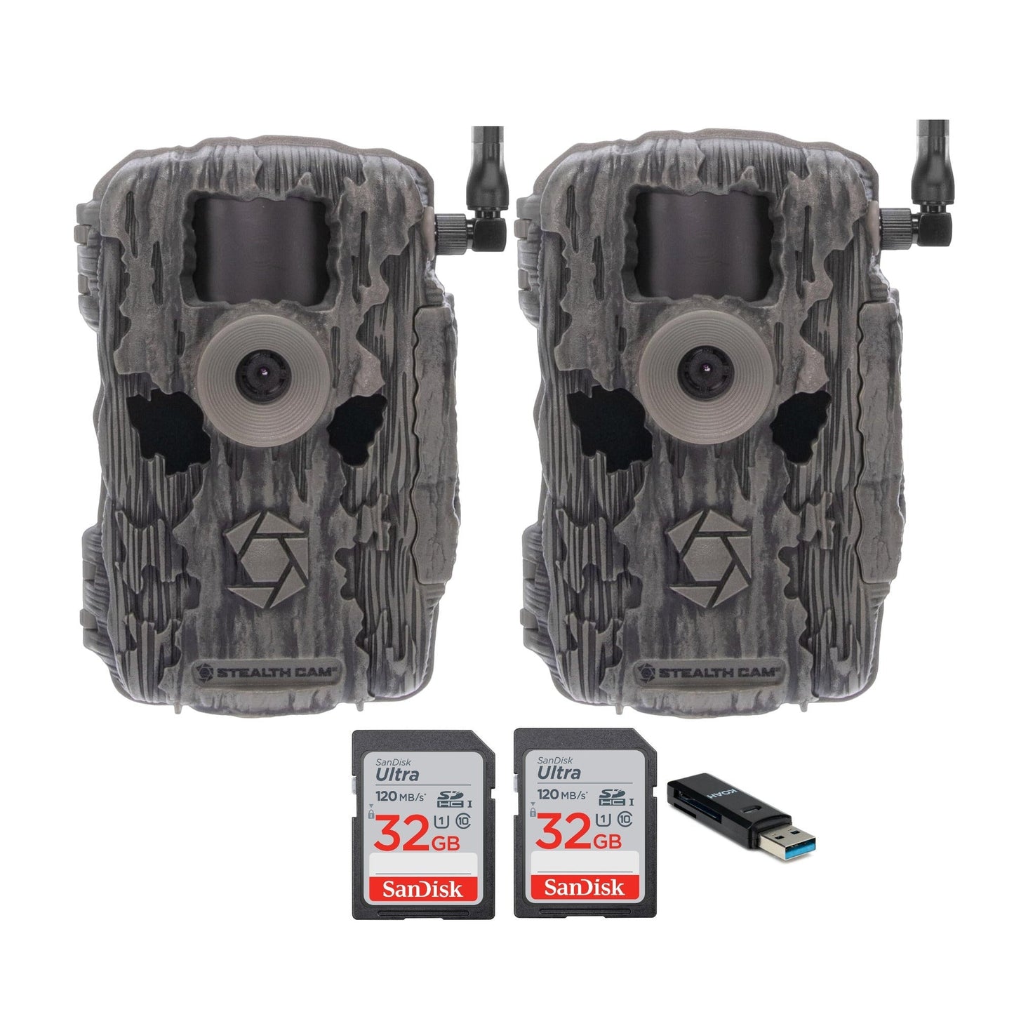 Stealth Cam Fusion X-Pro 36MP 720P Cellular Dual Sim Trail Camera 2-Pack Bundle