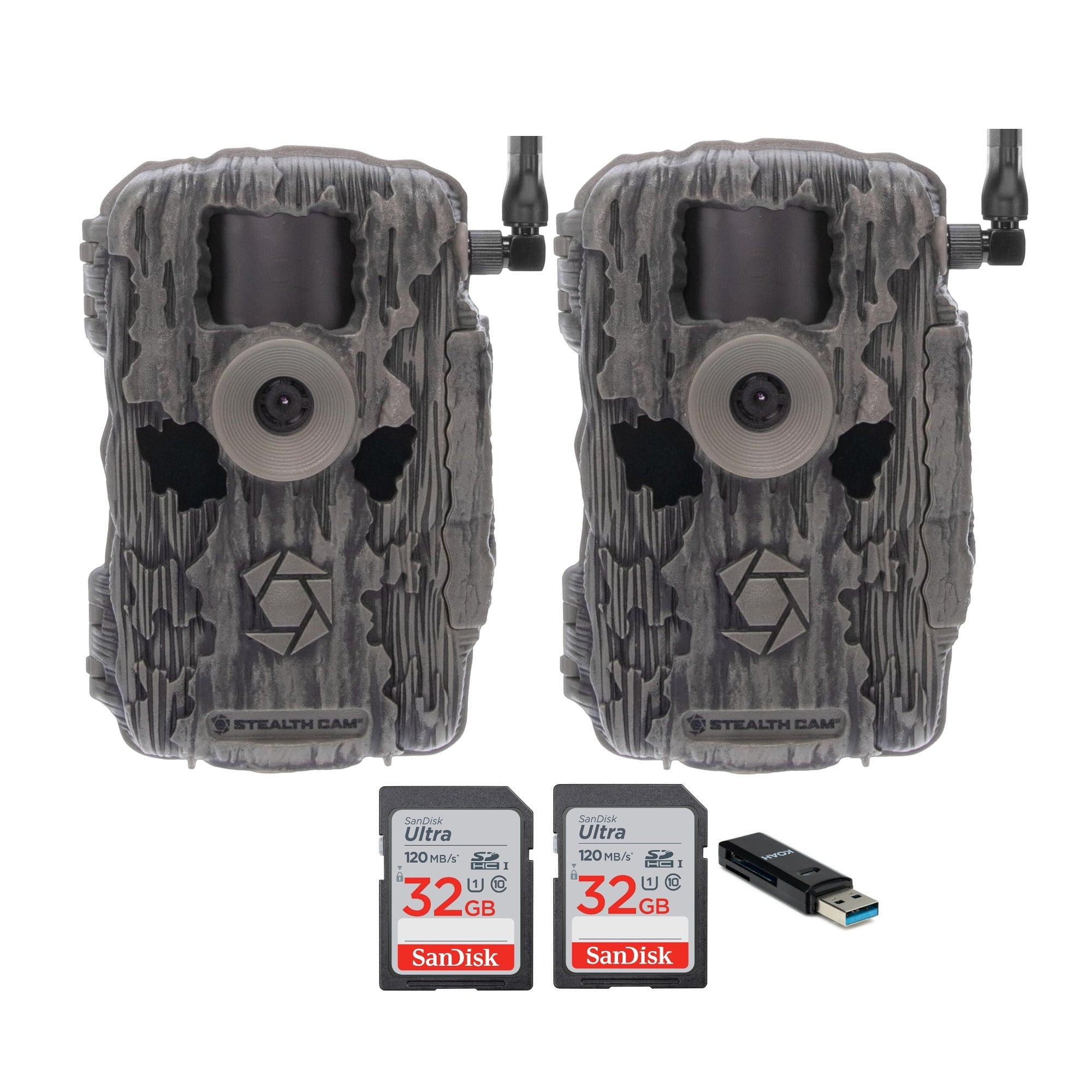 Stealth Cam Fusion X-Pro 36MP 720P Cellular Dual Sim Trail Camera 2-Pack Bundle