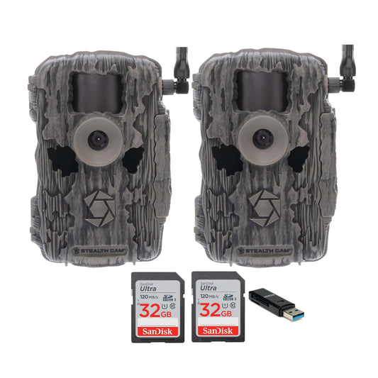 Stealth Cam Fusion X-Pro 36MP 720P Cellular Dual Sim Trail Camera 2-Pack Bundle