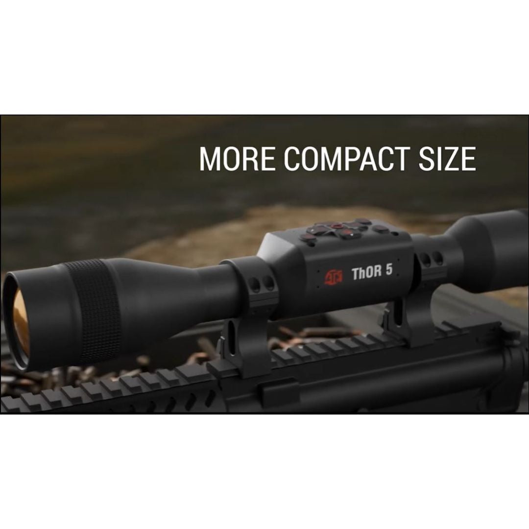 ATN Thor 5 640 2-16x Smart HD Thermal Rifle Scope with SharpIR AI Tech and Gen V Quad Core (Black)