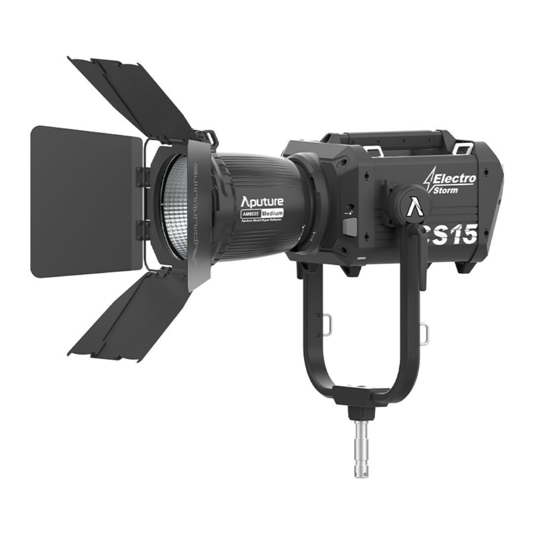 Aputure Electro Storm CS15 Full-Color Point Source Lamp with AC Power Cable with Bare Leads (Black)
