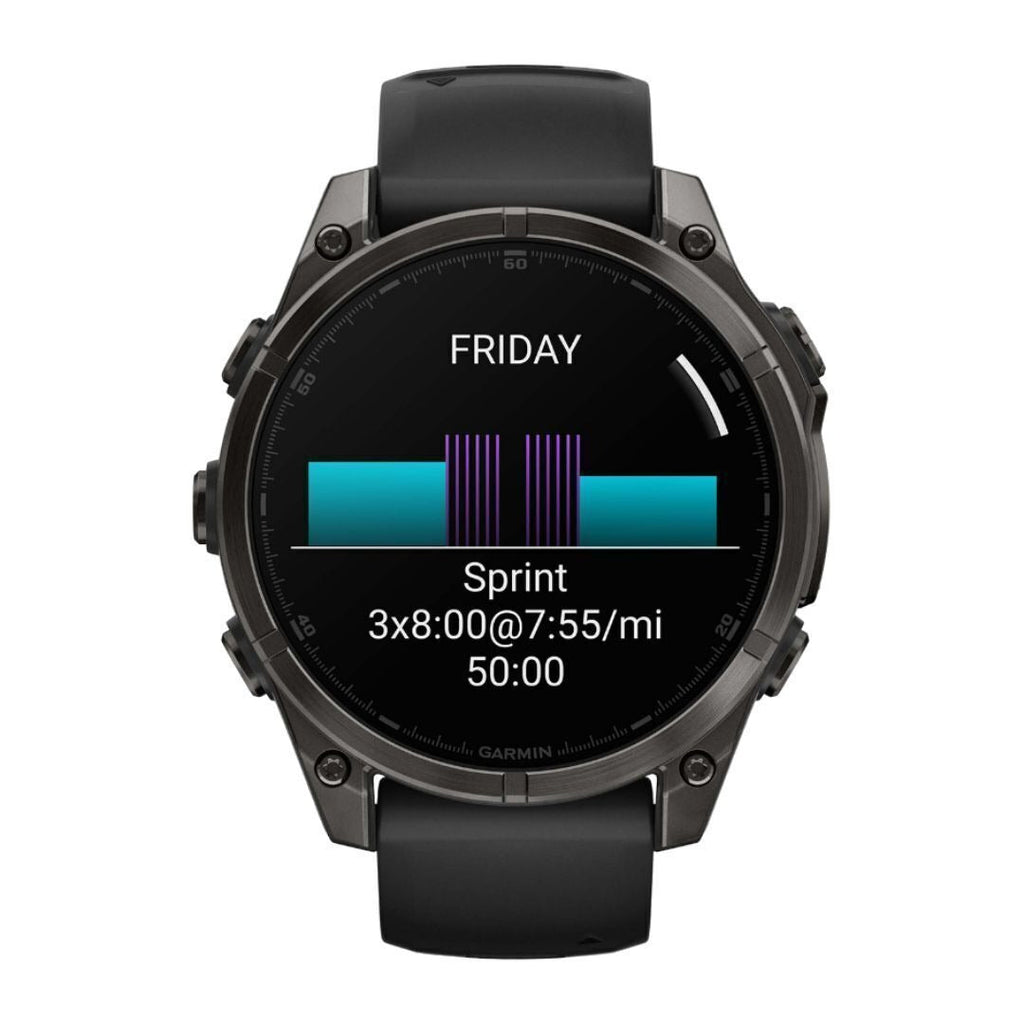 Garmin Fenix 8 Sapphire GPS 47mm Smartwatch (Black and Pebble Gray) Bundle