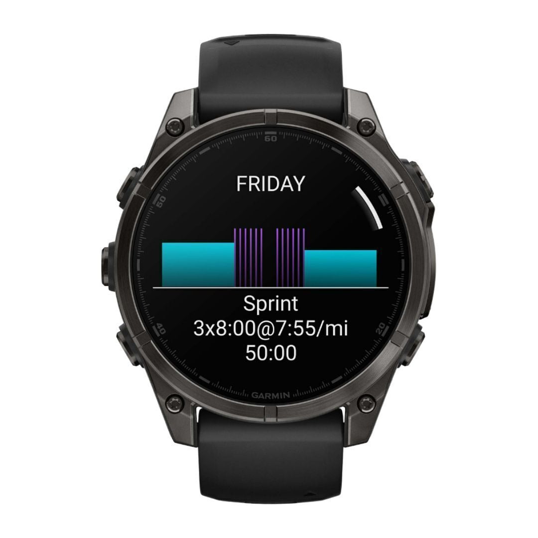 Garmin Fenix 8 Sapphire GPS 47mm Smartwatch (Black and Pebble Gray) Bundle