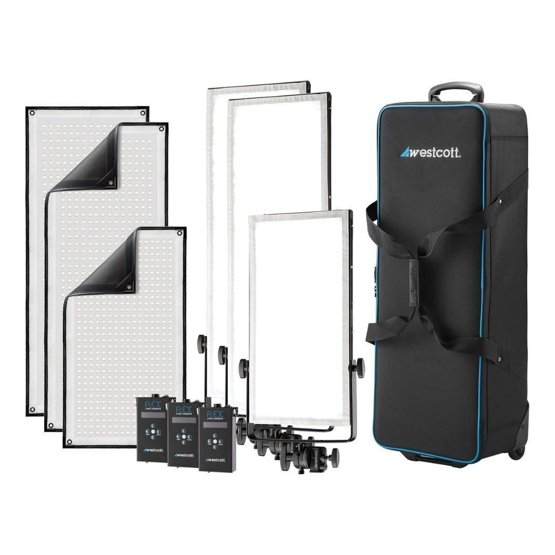 Westcott Flex Cine Peter Hurley Bi-Color 3-Light Studio Kit with Adjustable Temperature