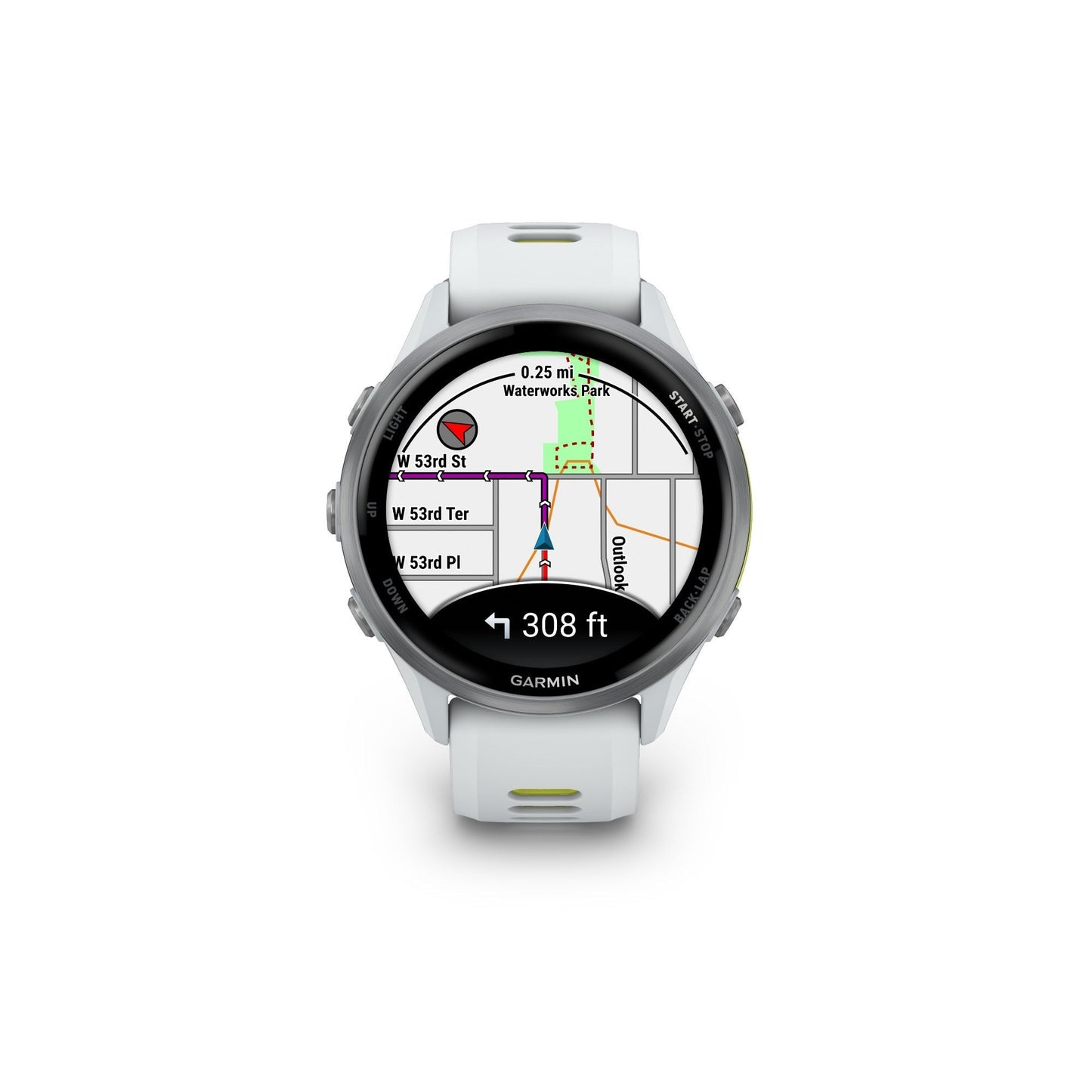 Garmin Forerunner 970 Titanium DLC and Whitestone/Translucent Amp Yellow Band