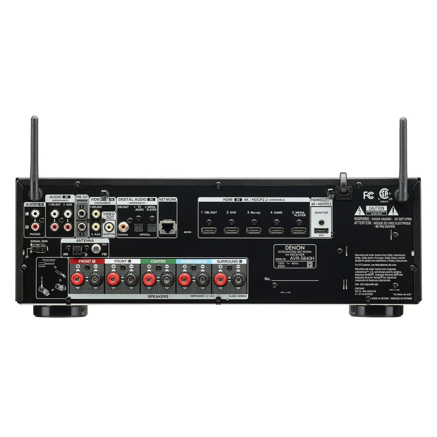 Denon AVR-S640H 5.2-Channel Network A/V Receiver
