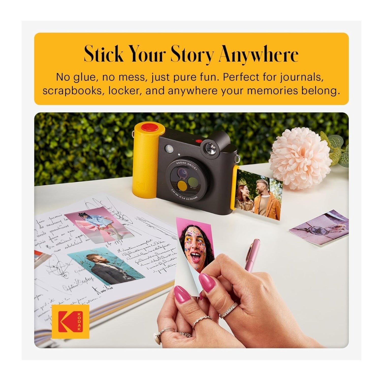 KODAK Smile+ Digital Instant Print Camera with Effect-changing Lens (Black)