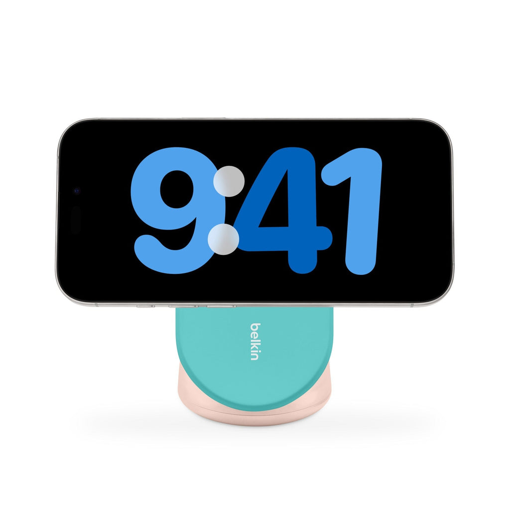 Belkin BoostCharge 15W 2-in-1 Magnetic Wireless Qi2 Charging Stand (Teal)