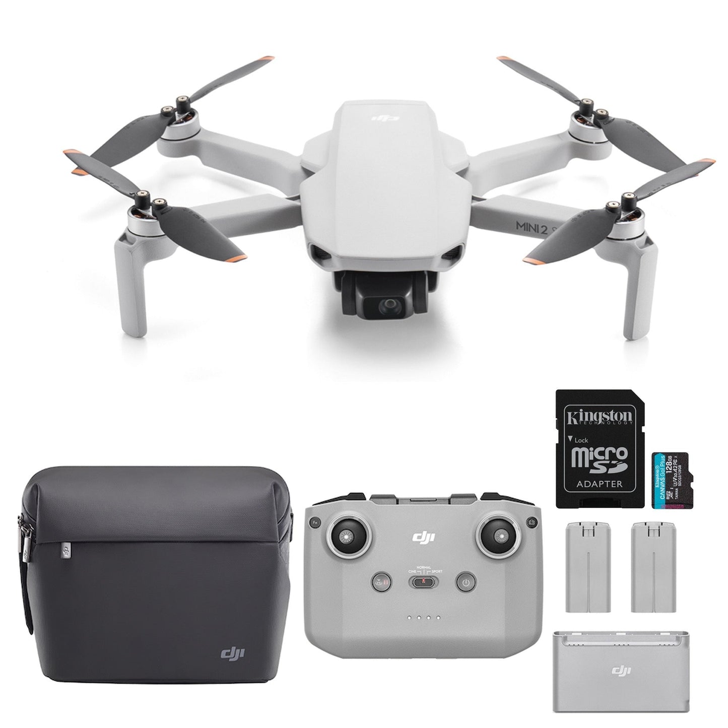 DJI Mini 2 SE Fly More Combo with 64GB Memory Card- Lightweight Mini Camera Drone with 2.7K Video