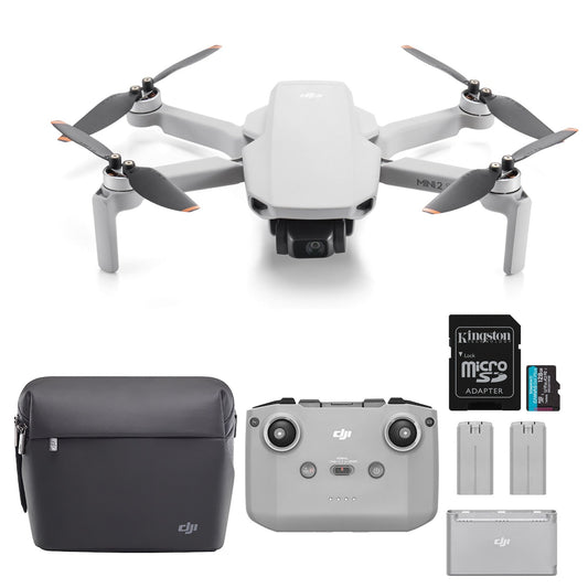DJI Mini 2 SE Fly More Combo with 64GB Memory Card- Lightweight Mini Camera Drone with 2.7K Video