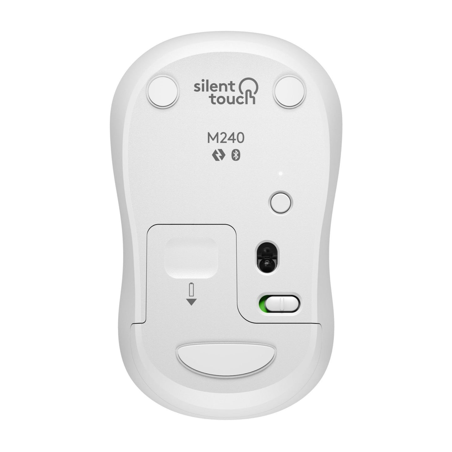 Logitech M240 Silent Cordless Long Range Bluetooth Mouse with Pre-Installed AAA Battery (Off-White)