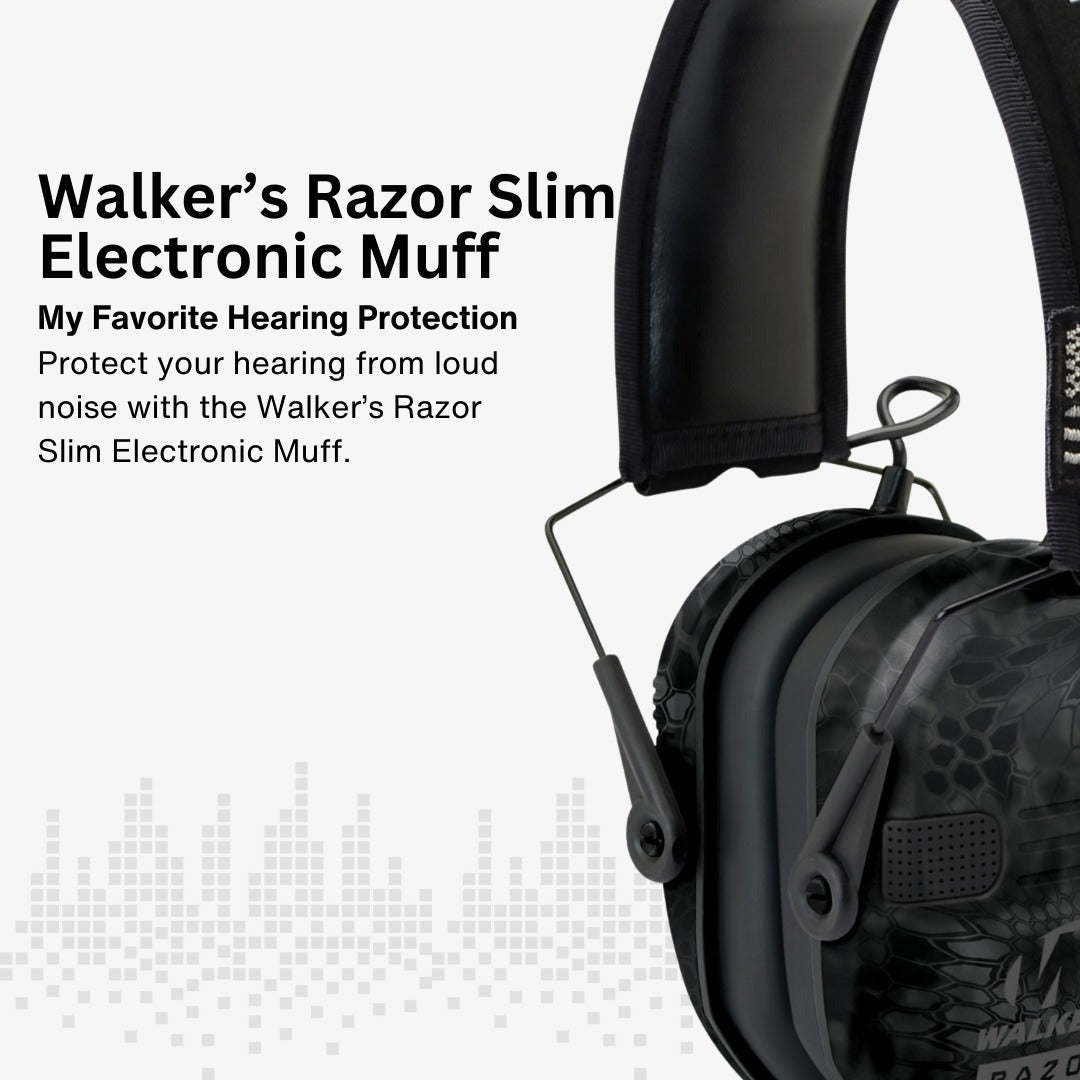 Walkers Razor Patriot Electronic Ear Muffs (Kryptek Camo) Bundle