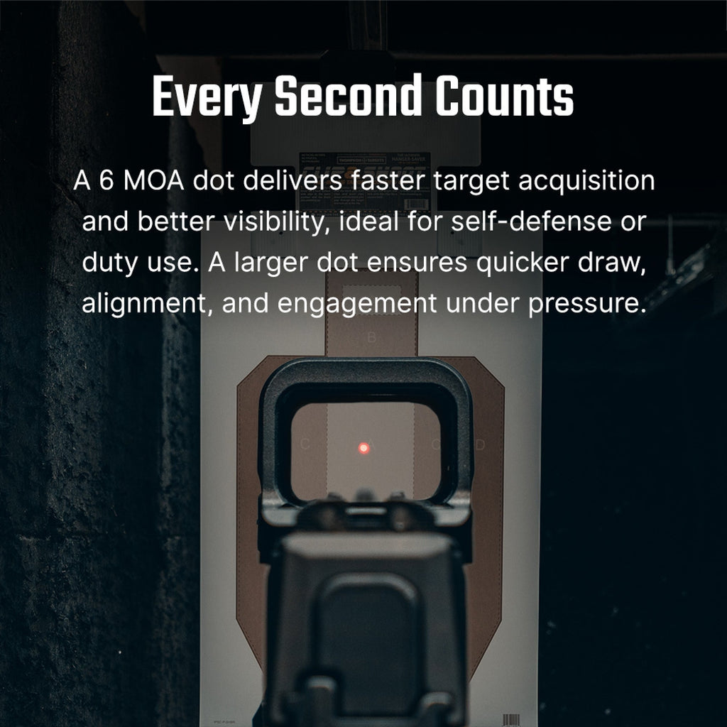Osight K 6 MOA Red Dot Sight with RMSc Footprint and Side-Loading Battery