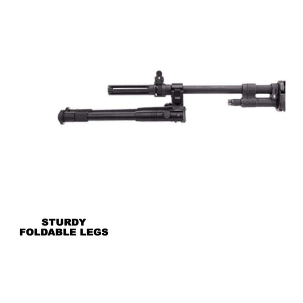 UTG Clamp On Black Bipod with 8.7 to 10.2 Inch Center Height and Aluminum Body