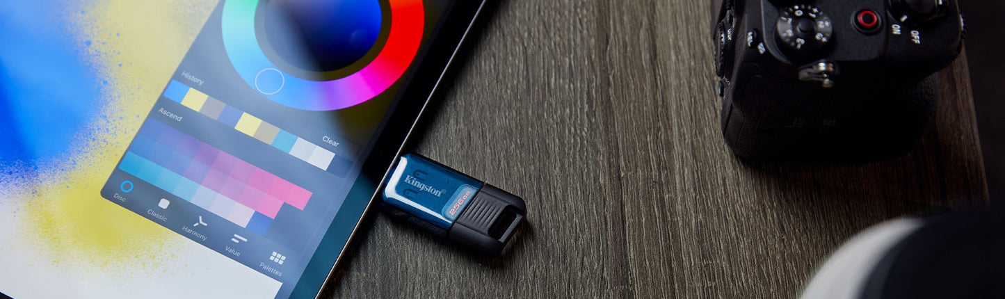 Kingstone 256GB DataTraveler 80 M Flash Drive for USB Type-C Devices with Up To 200MB/s Read Speed