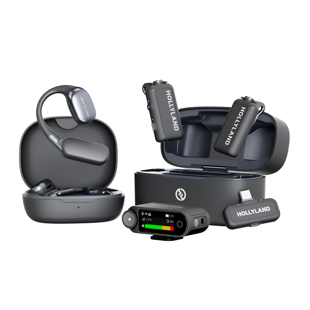Hollyland LARK MAX 2 Ultimate Combo Wireless Microphone System (Gray) Bundle