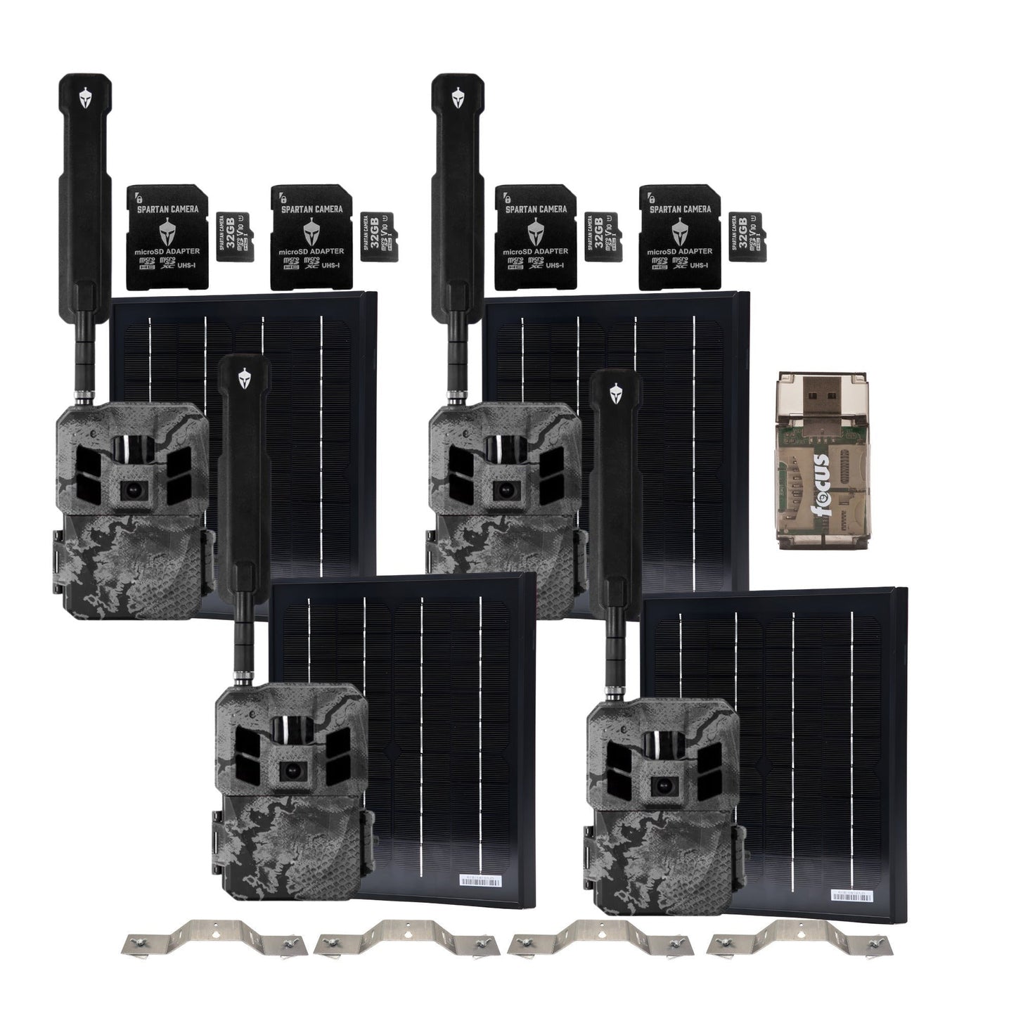 Spartan GoLive3 4G/LTE Multi-Carrier Trail Camera (Areus Camo) with Accs. Bundle