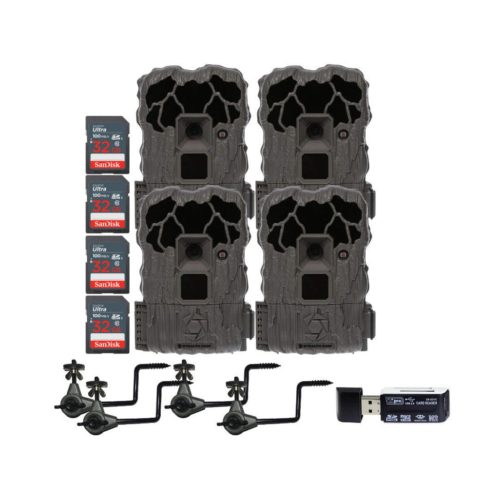 Stealth Cam 20MP Trail Camera with 60 Feet Range Detection and 720P Video (2-Pack) x 2 Bundle