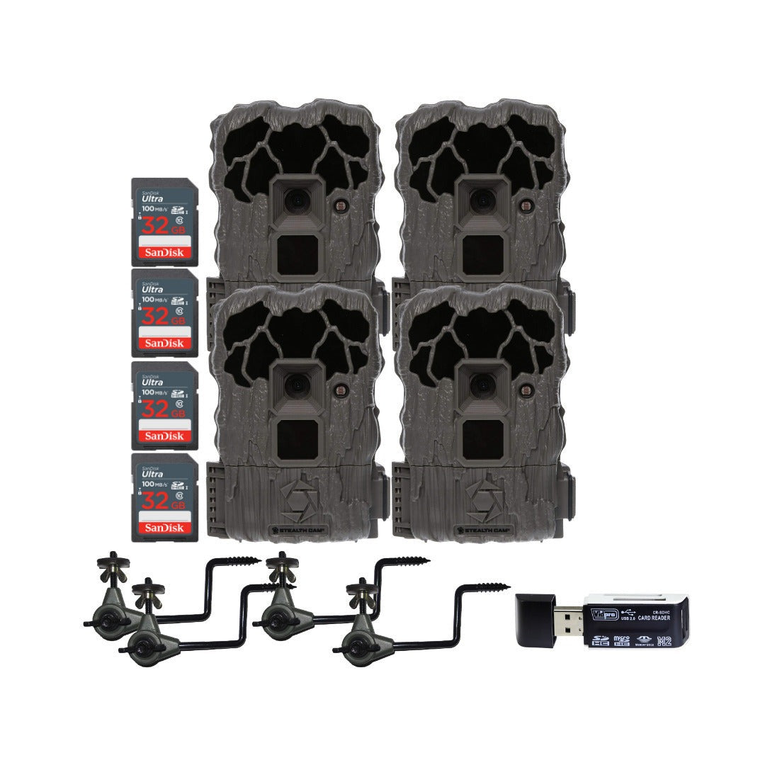 Stealth Cam 20MP Trail Camera with 60 Feet Range Detection and 720P Video (2-Pack) x 2 Bundle