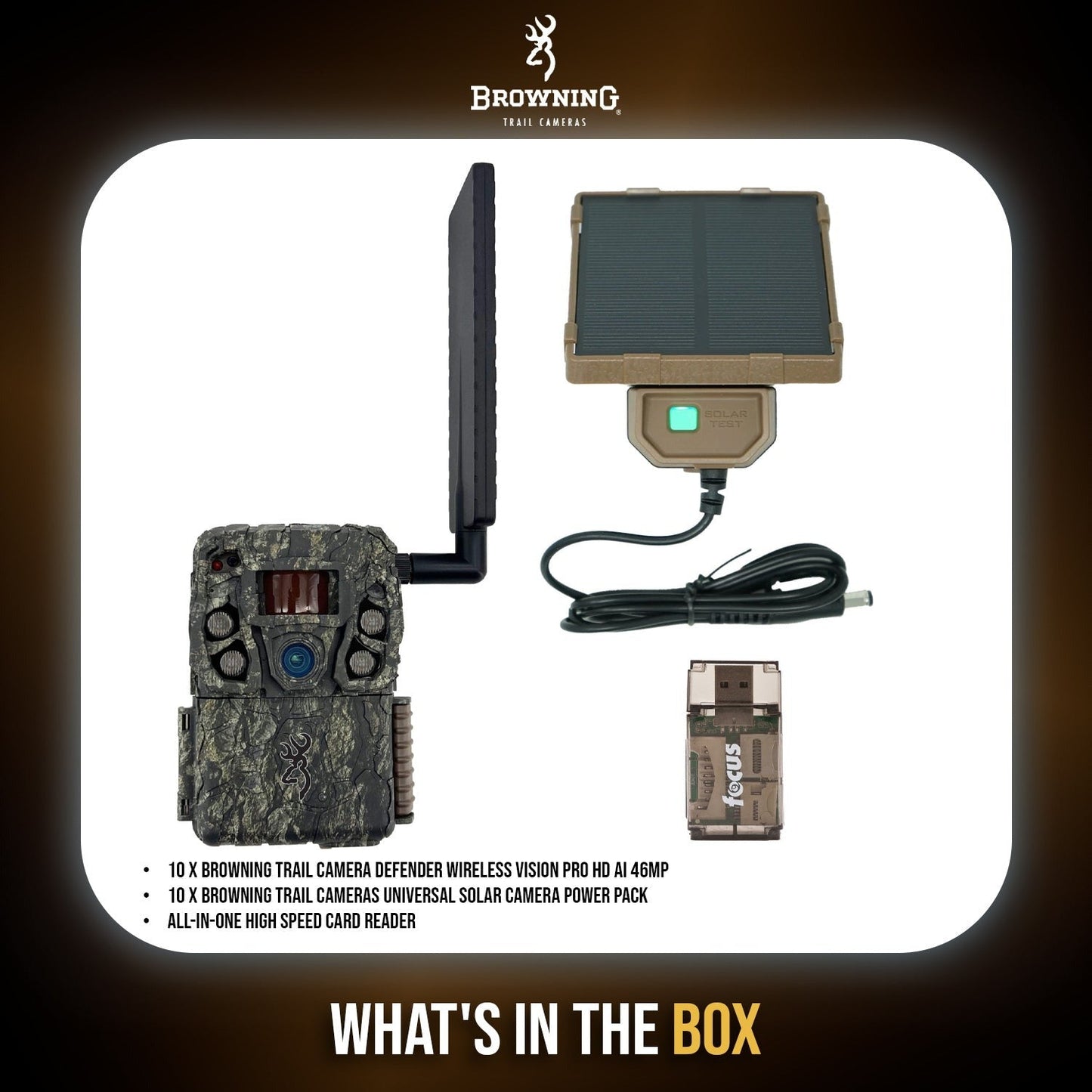 Browning Trail Camera Defender Wireless Vision Pro HD AI Trail Camera (10-Pack)