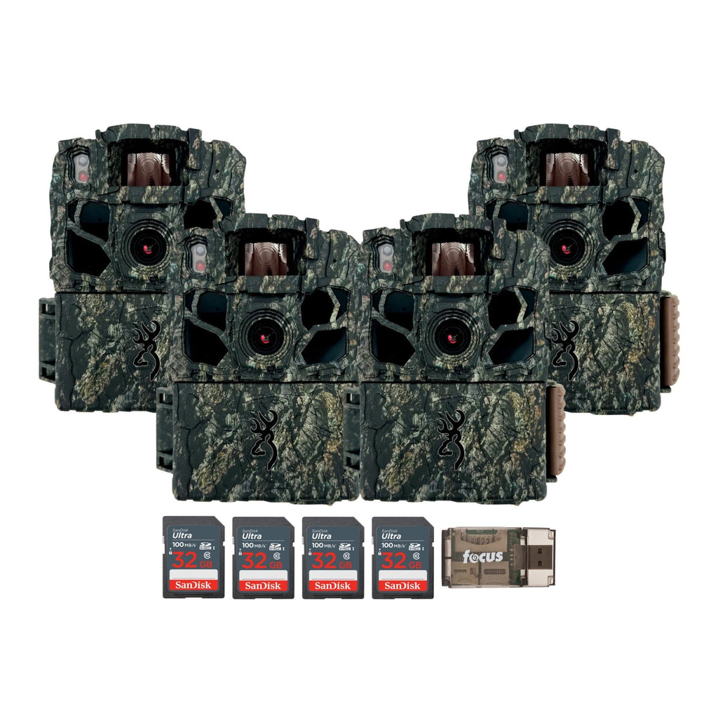 Browning Trail Cameras - Dark Ops FHDR40 (4-Pack) Bundle with Accessories