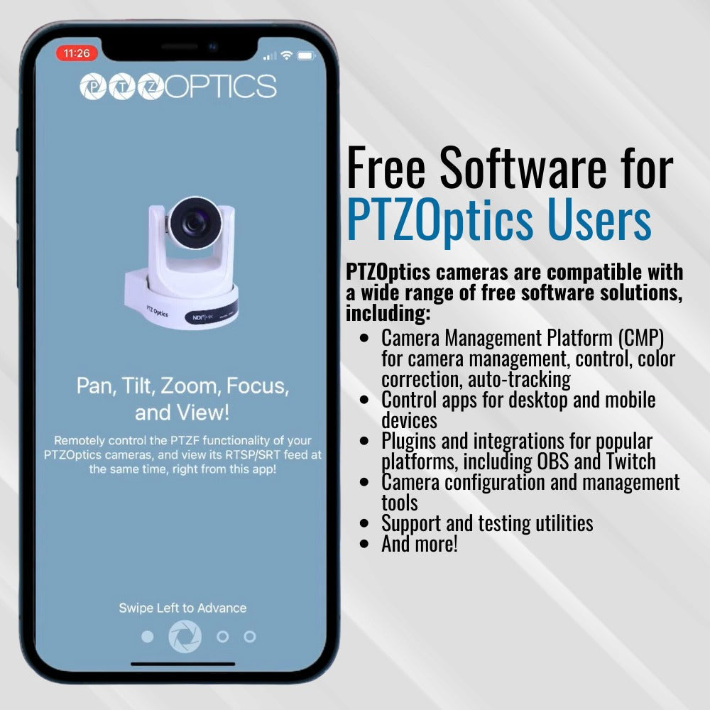 PTZOptics Move SE 20x 1080p FHD Advanced PTZ Pan Tilt Zoom Camera (3-Pack) with 3x Wall Mount Bundle